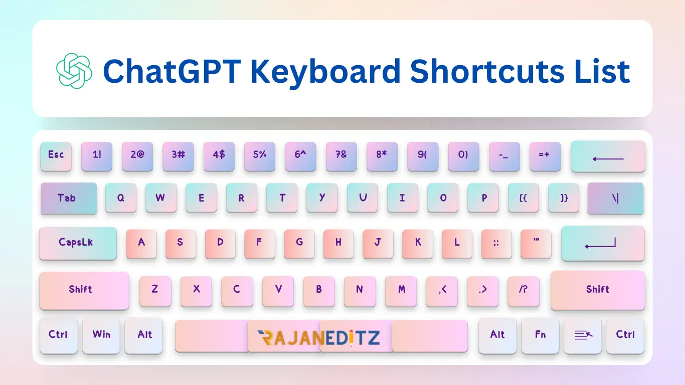 ChatGPT Keyboard Shortcuts List